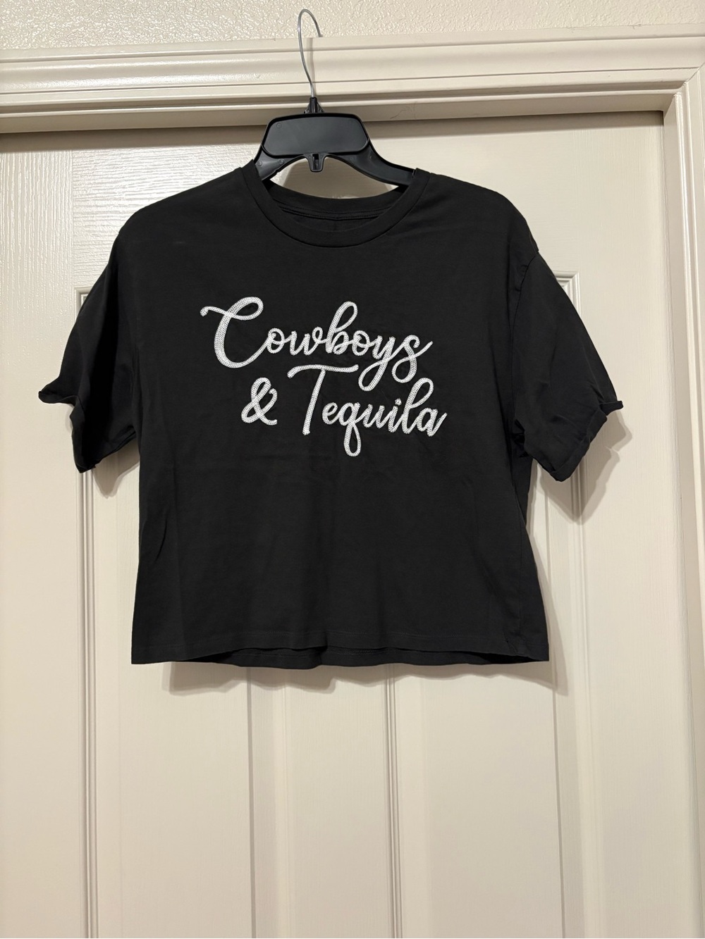Cowboys & Tequila Short Sleeve Graphic Tee - Black